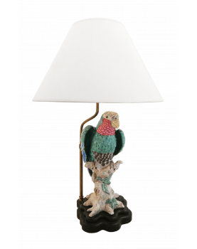 Porcelain Parrot Lamp Base