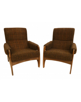Pair of Brown Armchairs