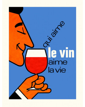 "Who Loves Wine" Poster