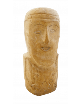 Carved Wooden Head Totem