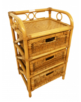 Small Chest of 3 Rattan...