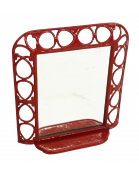 Enameled mirror Burgundy