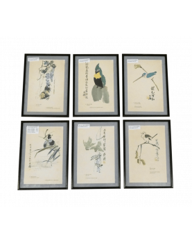 6 Asian Prints Birds...