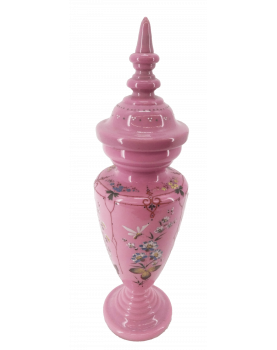 Grand Vase Opaline Rose...